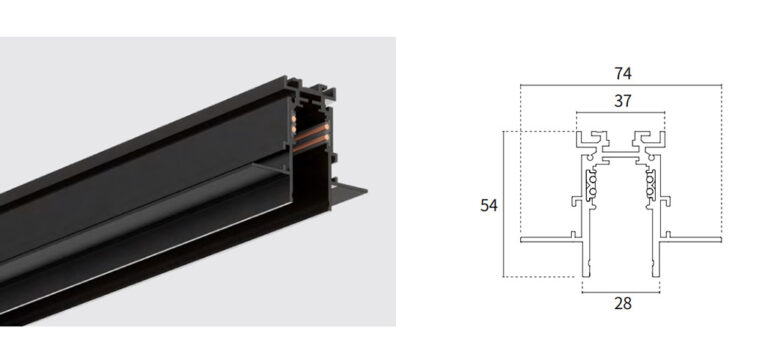 Magnetic Track Rail Recessed 48V Lighting System | GS LIGHT