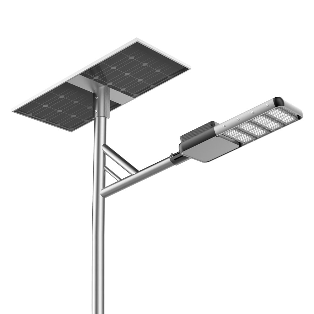 lampadaire solaire tout en deux 100w