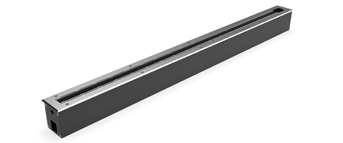 linear led underground light with embedded part