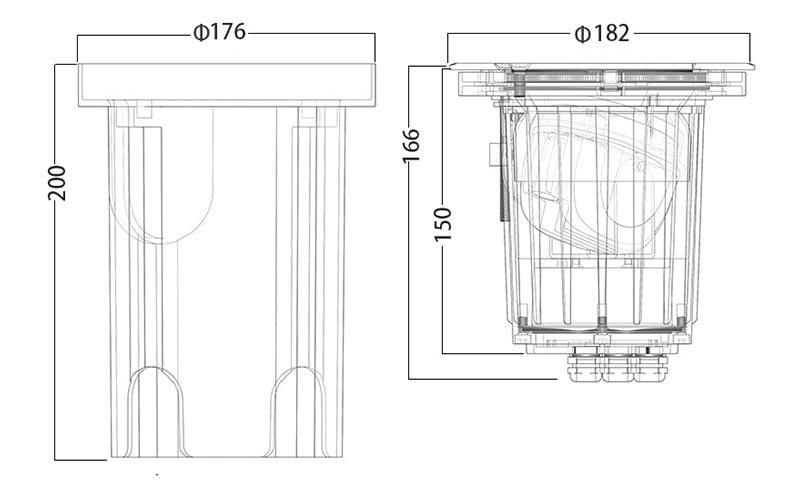 24W size of adjustable inground light