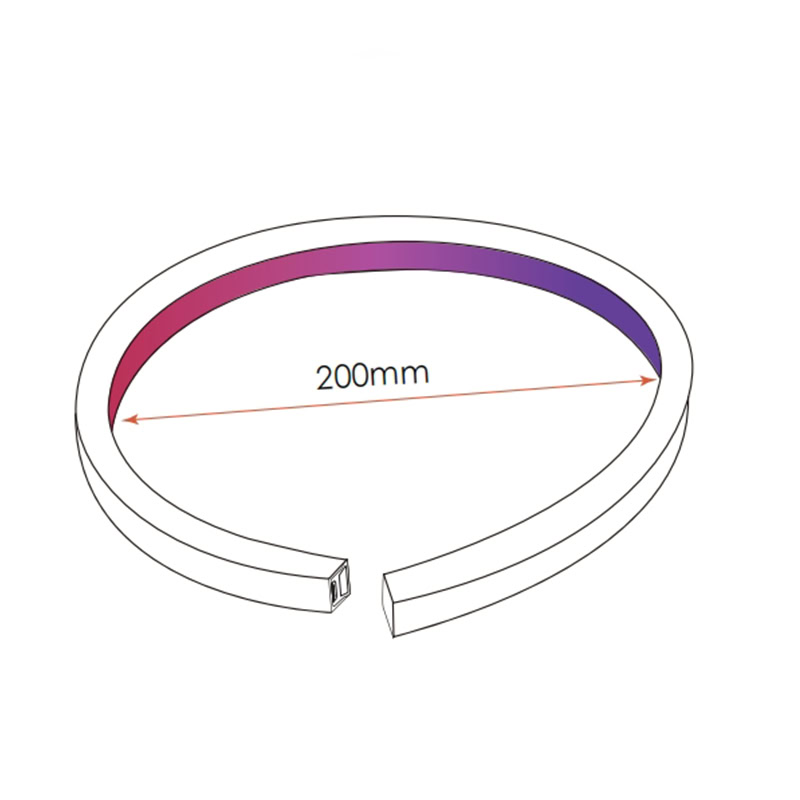 RGBW-Neonlicht IP67, minimaler Biegedurchmesser