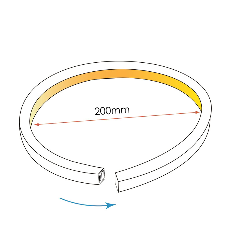 diamètre de courbure du néon flexible IP67