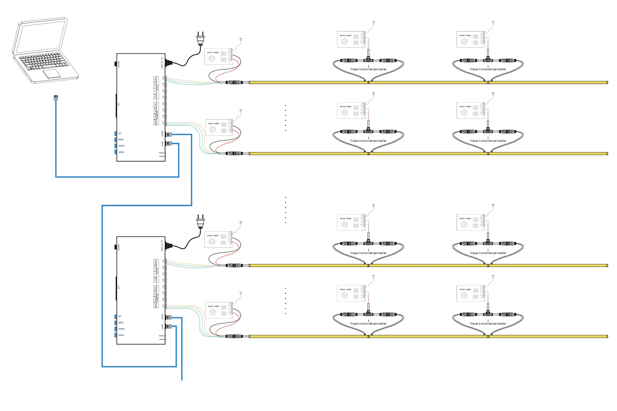 neon light white connection