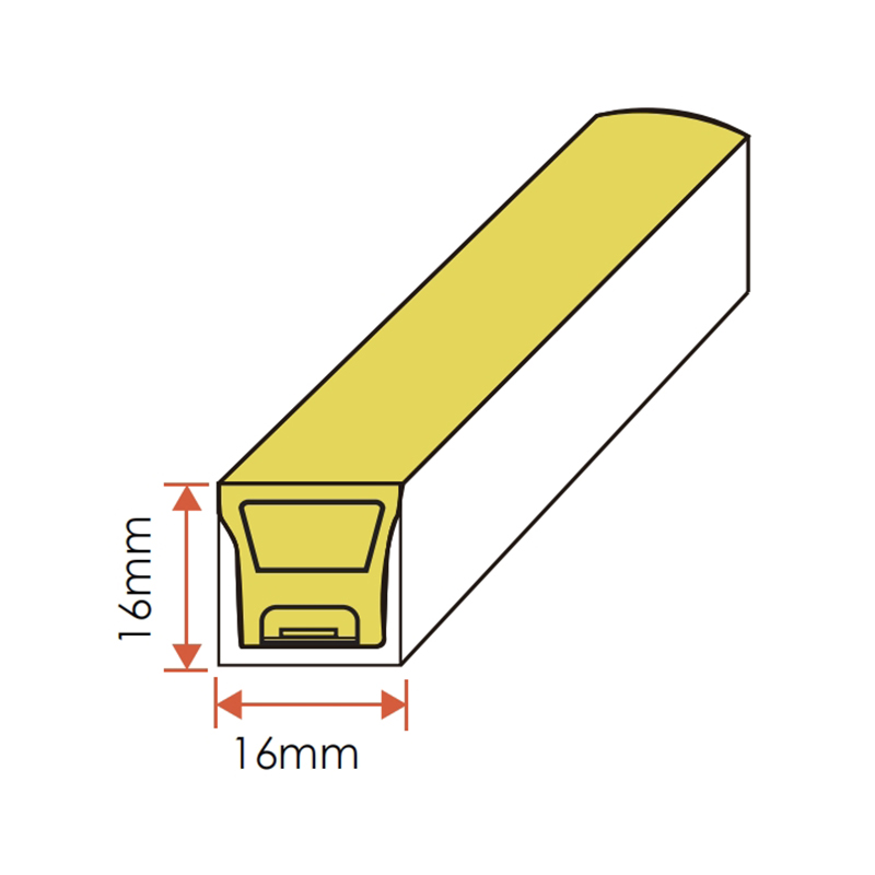 Top View White Neon Light 16x16 - Flexible LED Neon Lights - 2