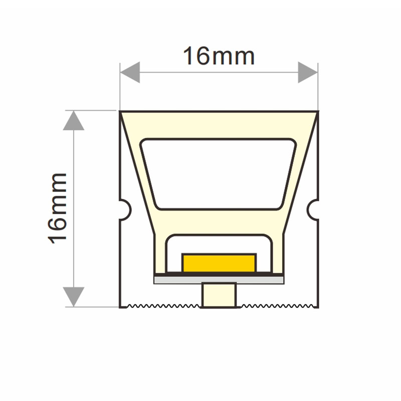 Top View White Neon Light 16x16 - Flexible LED Neon Lights - 14