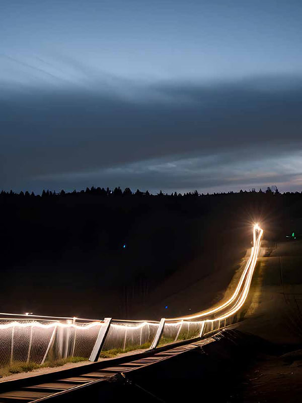 aplicação de luzes flexíveis led fora