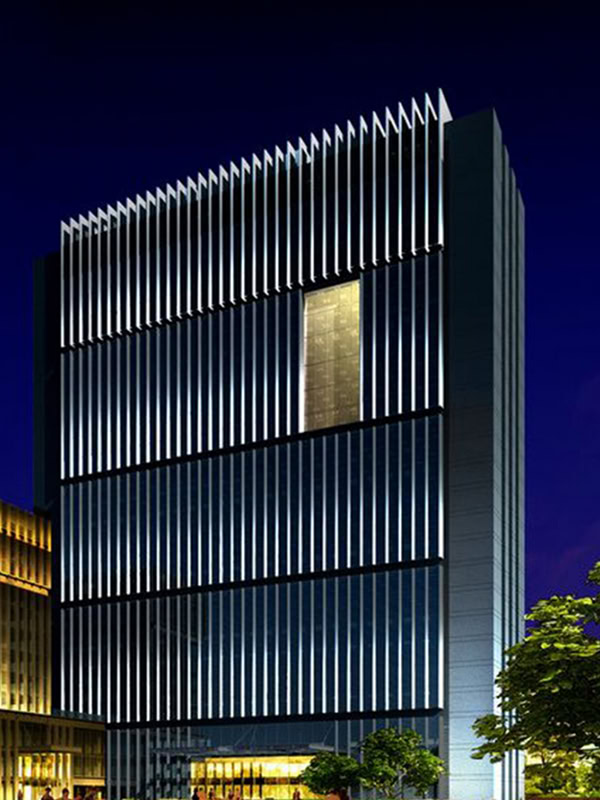 edificio de luces led flexibles