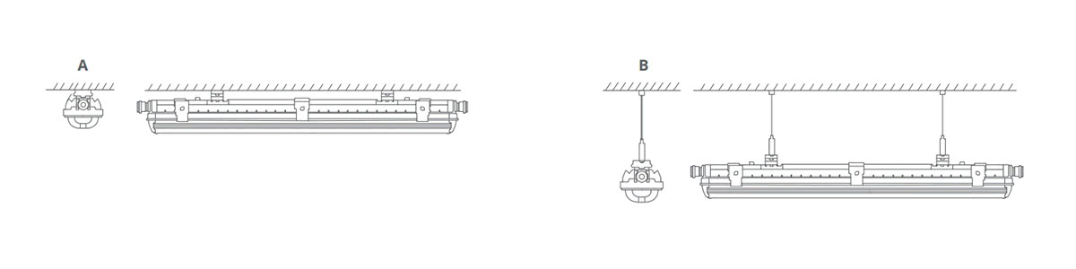led linear batten light installation way