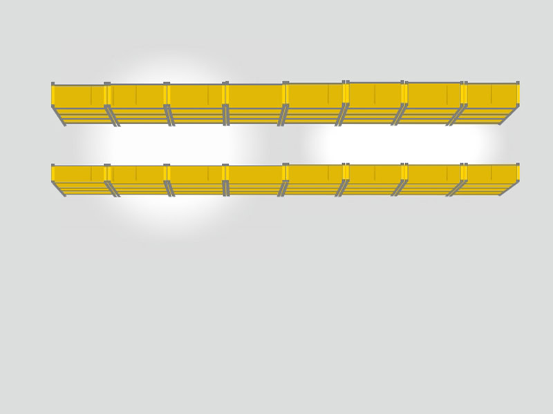 Linear High Bay Light - L4 Series 12 optical beam angle top view