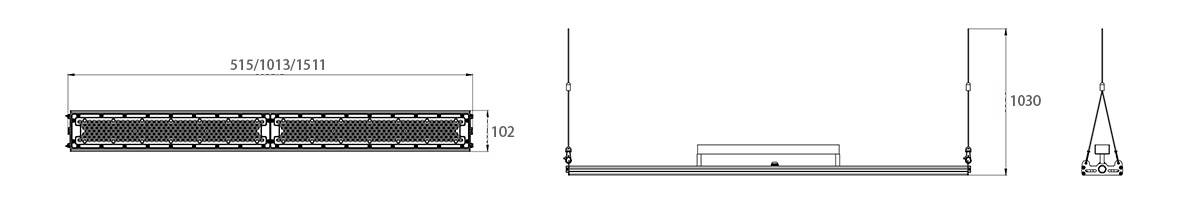 sizes of high bay linear light
