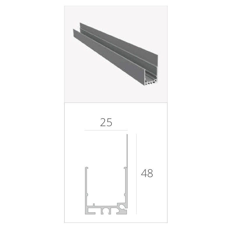 Anti-glare slot for the baffle panel wall washer light