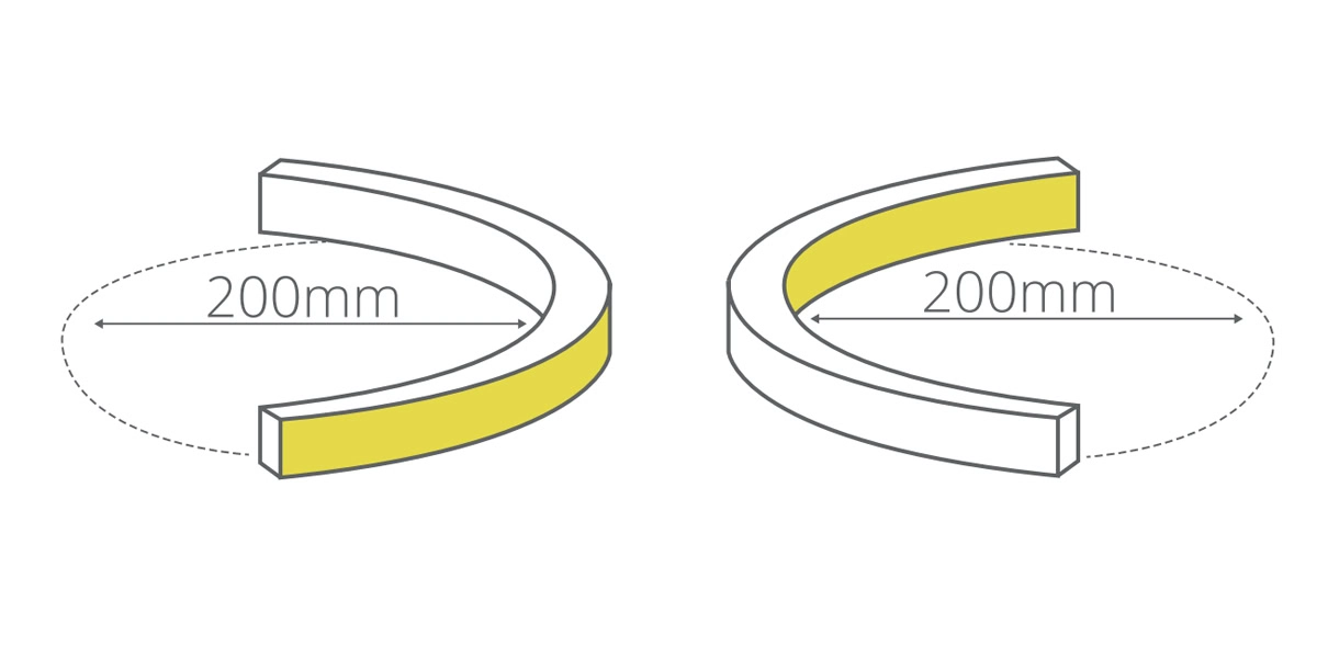 Neon Light Strips Top Bending Direction