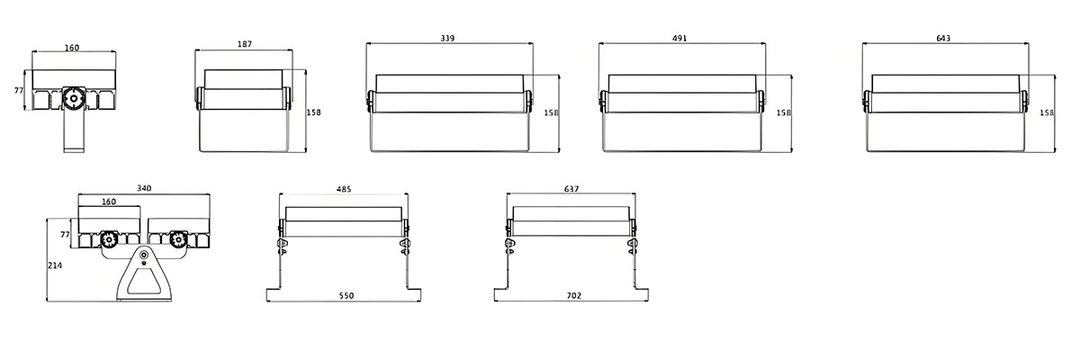 landscape flood light sizes