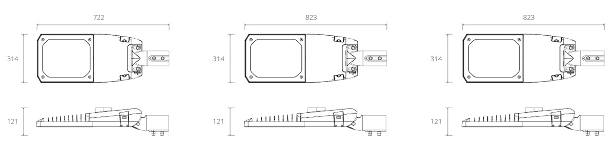 LED Street Lighting - S Series 11 sizes of LED Street Lighting