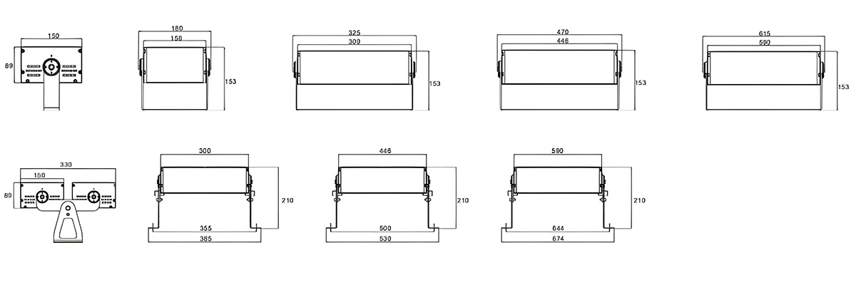 sizes of Landscape Flood Light