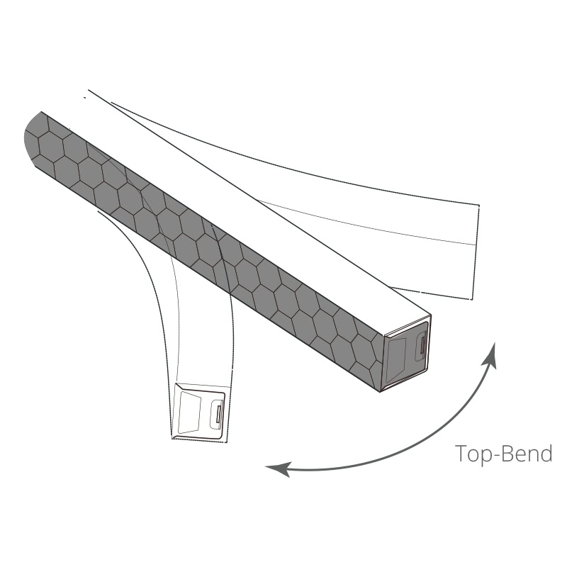 Anti-glare neon light Top Bending