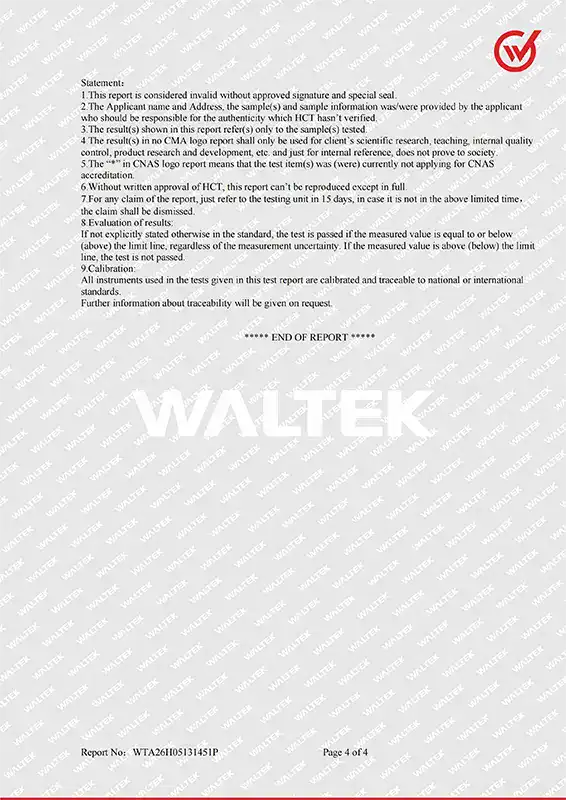 Neutral Salt Spray Test Report LED spot Light