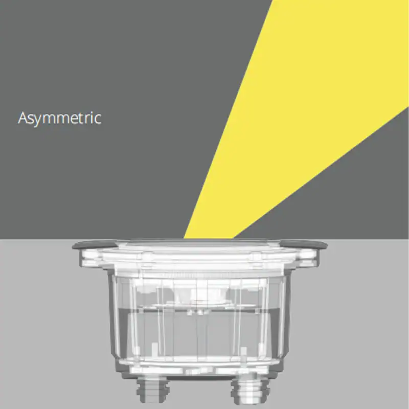 Asymmetric Underground Light with 30° Polarized Optical Control