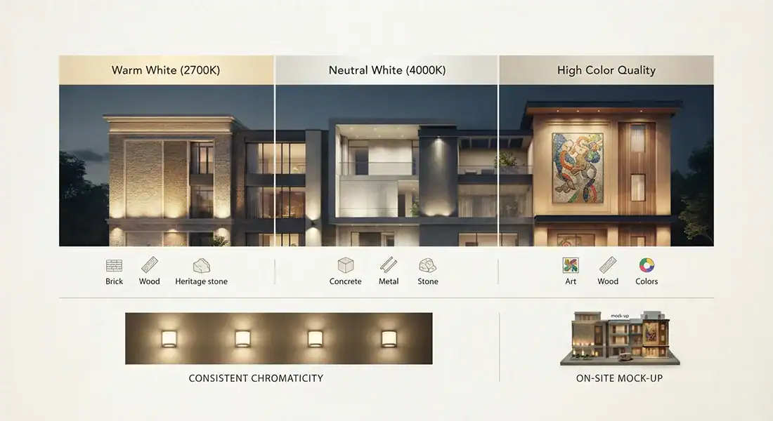 building Facade Lighting CCT Selection Matrix