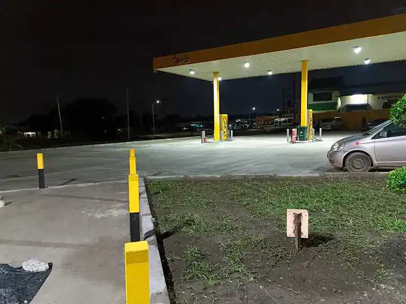 gas station entrance lighting