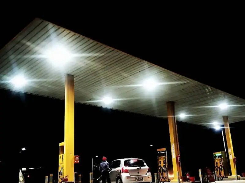 gas station fueling area lighting